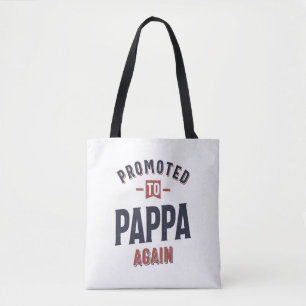 Promoted To Pappa Again   Father Grandpa Tote Bag