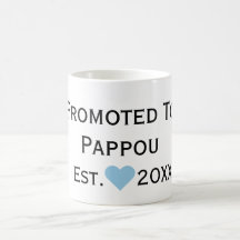 Promoted To Pappou Black & Blue Mug