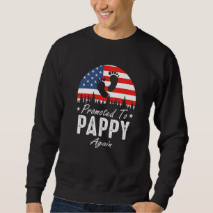 Promoted To Pappy Again 2024 US Flag Father's Day  Sweatshirt