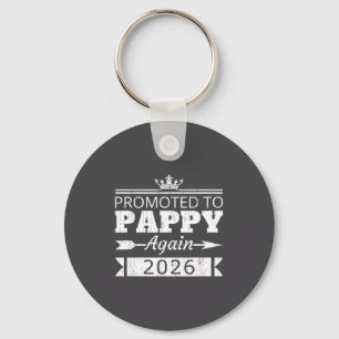 Promoted To Pappy Again 2026 Grandpa Vintage  Key Ring