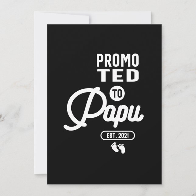 Promoted To Papu Est 2021 Invitation (Front)