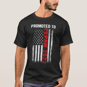 Promoted To Pepaw 2022 Father's Day Patriotic Usa  T-Shirt