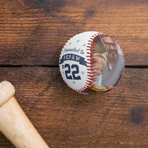 Promoted to Pepaw   New Grandfather Photo Baseball