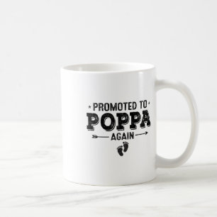 Promoted To Poppa Again Grandparents Byby Coffee Mug