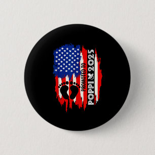 Promoted To Poppi 2025 Fathers Day Proud Expecting 6 Cm Round Badge