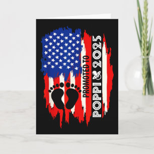 Promoted To Poppi 2025 Fathers Day Proud Expecting Card
