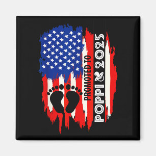 Promoted To Poppi 2025 Fathers Day Proud Expecting Magnet
