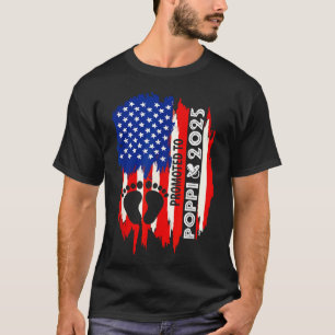 Promoted To Poppi 2025 Fathers Day Proud Expecting T-Shirt