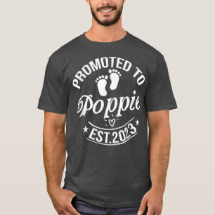 Promoted To Poppie 2023 Pregnancy Announcement Pop T-Shirt