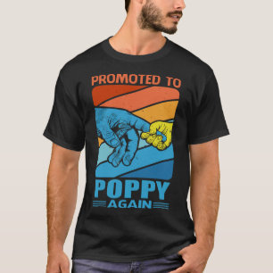 Promoted To POPPY Again Vintage Father's Day T-Shirt