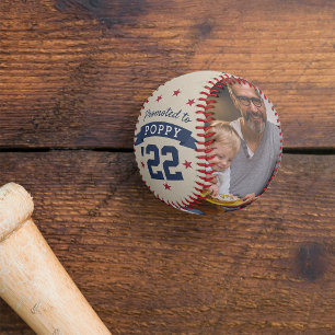 Promoted to Poppy   New Grandfather Photo Baseball