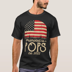 Promoted to Pops Est 2022 Men USA Flag First Time T-Shirt