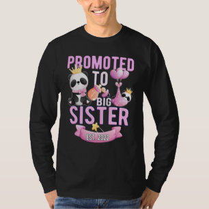 Promoted To Sister 2022 Shirt Baby Girl Gender Rev