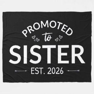 Promoted To Sister Est. 2026 II Fleece Blanket