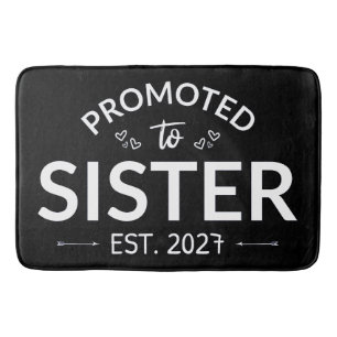 Promoted To Sister Est 2027 Big Sister II Bath Mat