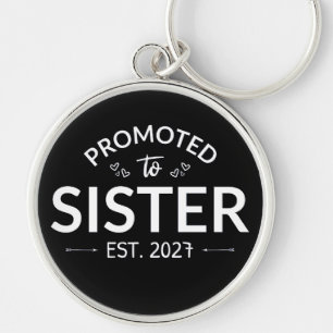 Promoted To Sister Est 2027 Big Sister II Key Ring