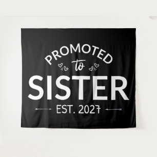 Promoted To Sister Est 2027 Big Sister II Tapestry