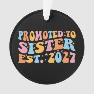 Promoted To Sister Est 2027 Big Sister Ornament