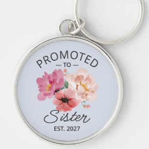 Promoted To Sister Est 2027 Big Sister VI Key Ring