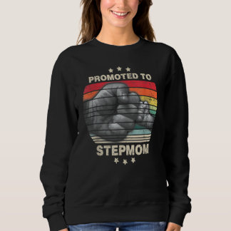 Promoted To Stepmom Women First Time Step Mum Sweatshirt