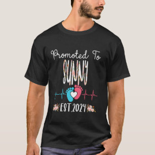Promoted to SUNNY Est 2024 Pregnancy Christmas Soo T-Shirt