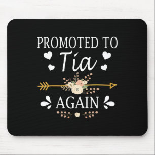 Promoted To Tia Again Shirt Mothers Day Gifts Mouse Pad