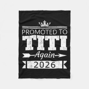 Promoted to titi again 2026 aunt reveal vintage fleece blanket