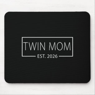 Promoted To Twin Mom Est 2026 Expect Baby 2026 Mouse Pad