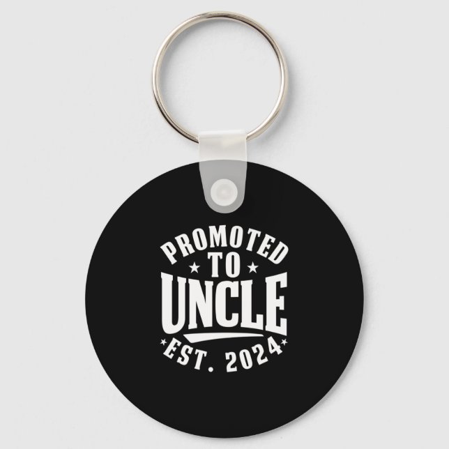 Promoted To Uncle 2024 Pregnancy Announcet 1St Key Ring (Front)