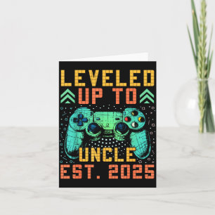 Promoted To Uncle 2025 Leveled Up To Uncle Est 202 Card