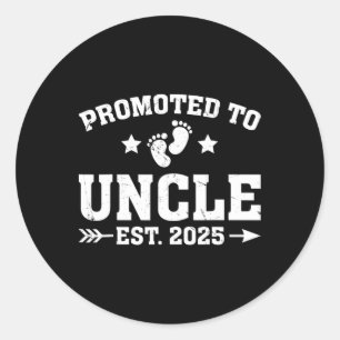 Promoted To Uncle 2025 Soon To Be New Uncle Father Classic Round Sticker
