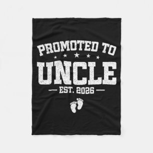 Promoted To Uncle 2026 Soon To Be Uncle Fathers Da Fleece Blanket
