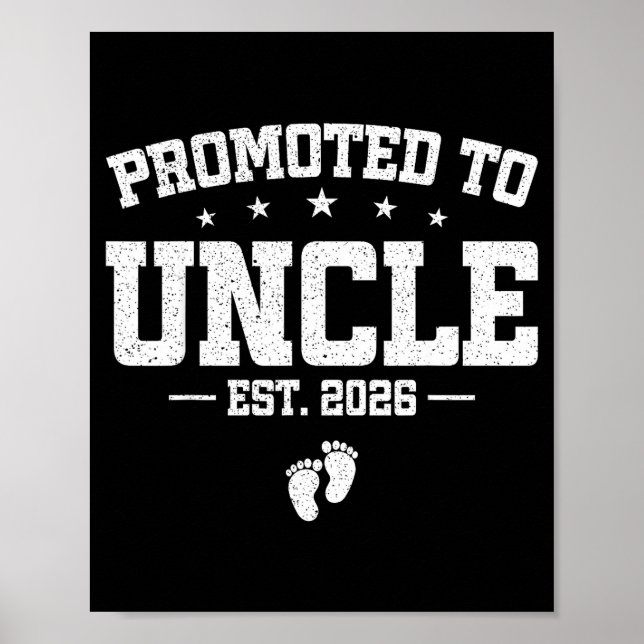Promoted To Uncle 2026 Soon To Be Uncle Fathers Da Poster (Front)