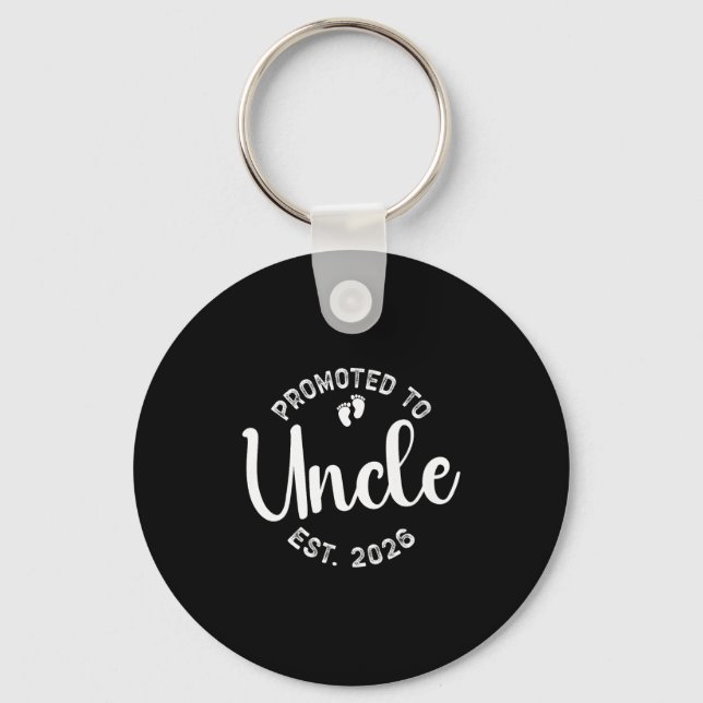 Promoted To Uncle 2026 Soon To Be Uncle First Time Key Ring (Front)