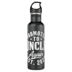 Promoted to Uncle Again 2023 Pregnancy Announcemen 710 Ml Water Bottle