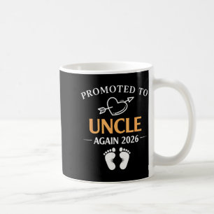 Promoted to Uncle Again Est 2026 Heart Arrow Coffee Mug