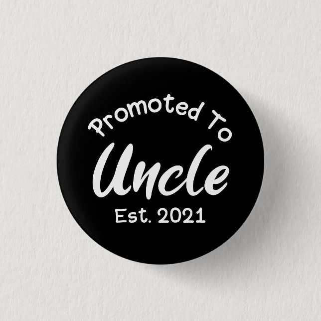 Promoted To Uncle Est 2021 3 Cm Round Badge (Front)