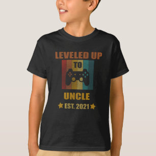 Promoted To Uncle EST 2021 Levelled Up To Uncle T-Shirt