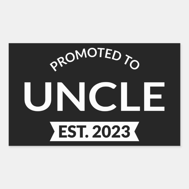 Promoted To Uncle Est. 2023 II Rectangular Sticker (Front)