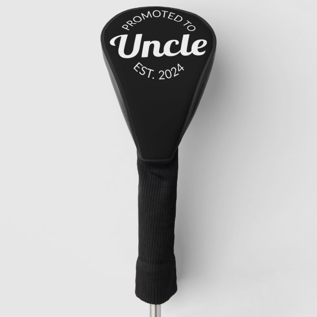 Promoted To Uncle Est. 2024 I Golf Head Cover (Front)