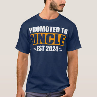 Promoted To Uncle Est 2024 Pregnancy Announcement  T-Shirt