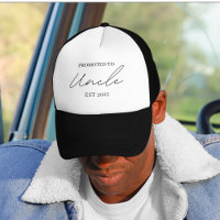 Promoted to Uncle EST 2025 Hat | New Uncle Gift 