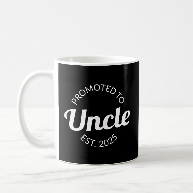Promoted To Uncle Est. 2025 I Coffee Mug (Left)