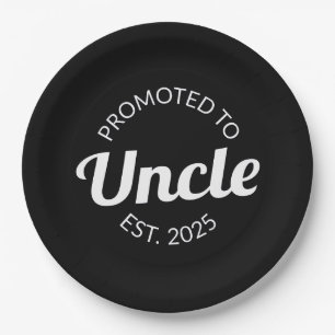 Promoted To Uncle Est. 2025 I Paper Plate