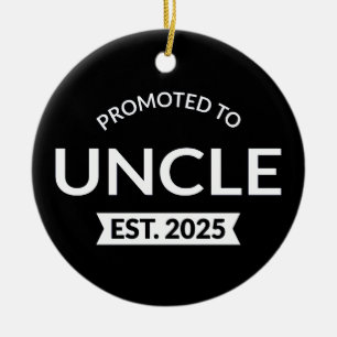 Promoted To Uncle Est. 2025 II Ceramic Ornament