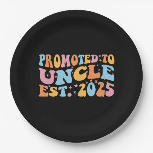 Promoted To Uncle Est. 2025 III Paper Plate