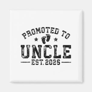 Promoted To Uncle Est. 2026 Baby Announcement For Magnet