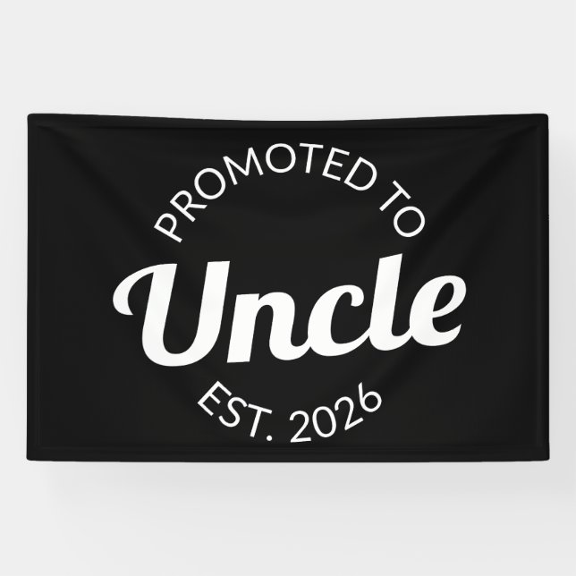 Promoted To Uncle Est. 2026 I Banner (Horizontal)