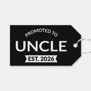 Promoted To Uncle Est. 2026 II Gift Tags