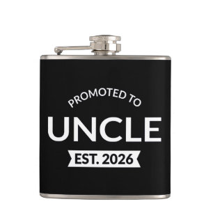 Promoted To Uncle Est. 2026 II Hip Flask
